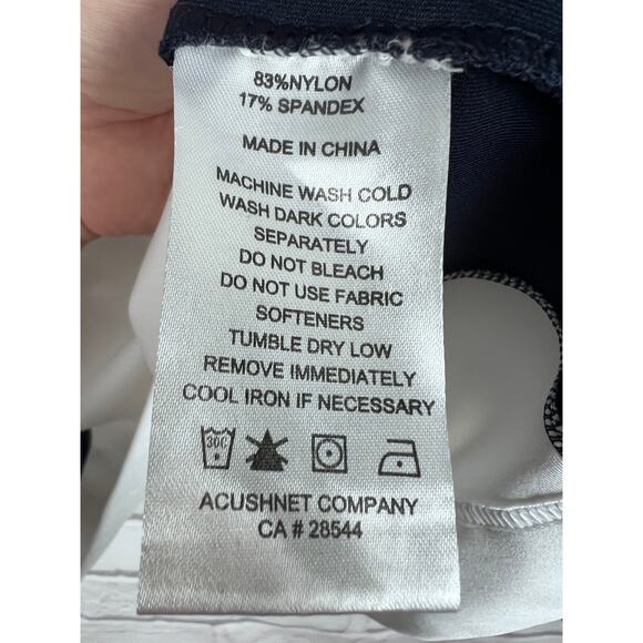 FOOTJOY FJ Mens L White Blue Colorblock 1/4 Zip Pullover Performance Nylon Blend - Picture 5 of 6